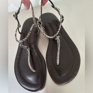 AUTHENTIC Tory Burch snake print Sandals size 8
